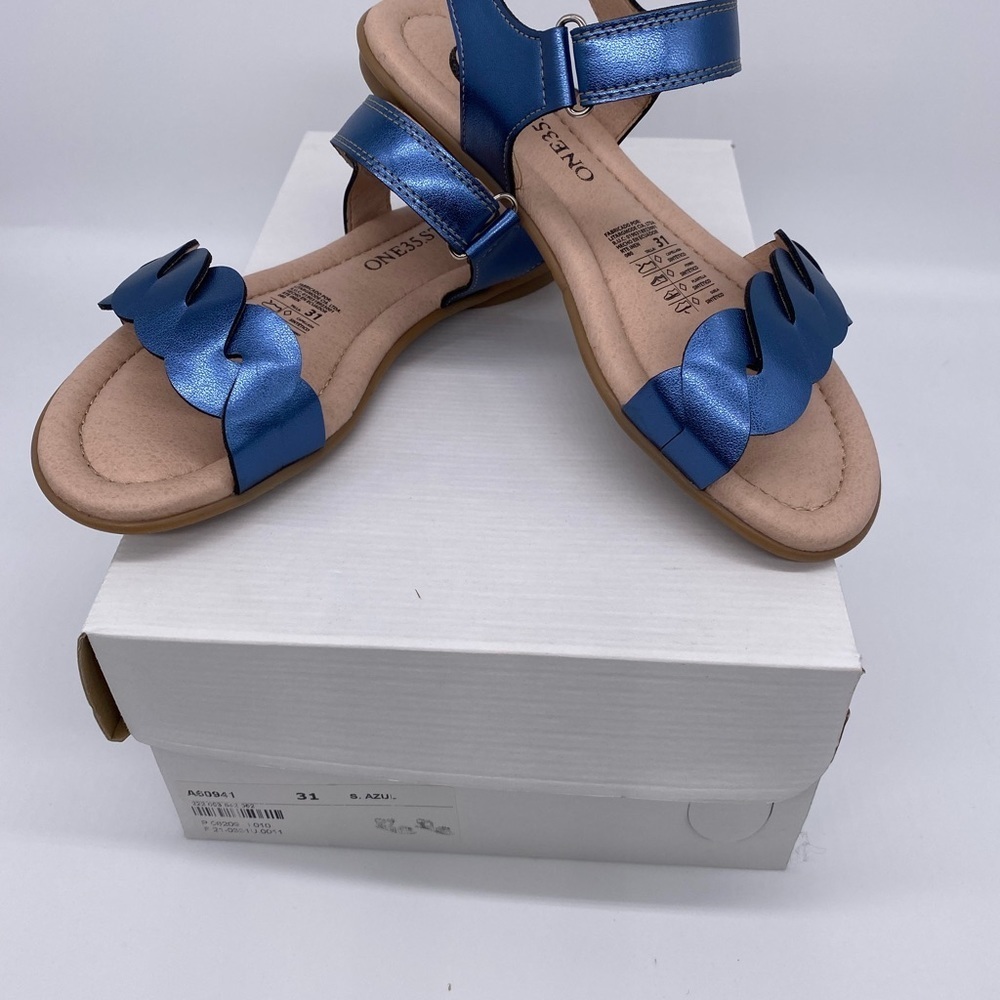 One35 Ankle Strap Blue Sandals - Picture 4 of 6